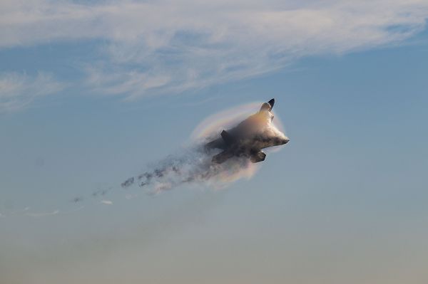 An F-22 Raptor assigned to the 27th Fighter Squadron, Joint Base Langley-Eustis, Va., takes off during the 2023 William Tell Air-to-Air Competition at the Savannah Air National Guard base in Savannah, Ga., Sept. 11, 2023. The return of William Tell signifies not only a celebration of the past but also a testament to the future of air superiority. (U.S. Air Force photo by Senior Airman Zachary Rufus) 