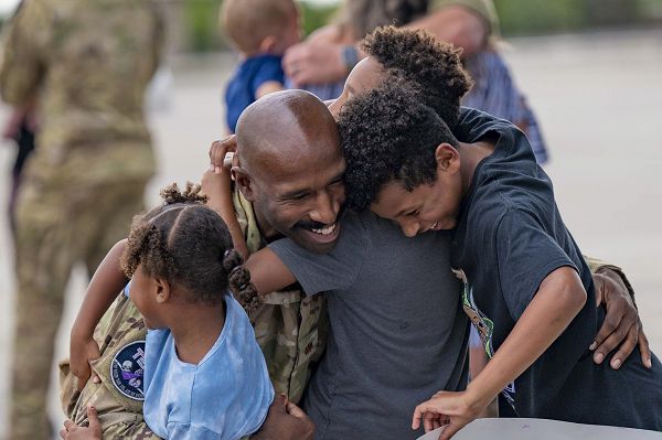 Combat rescue Airmen with 920th Rescue Wing return from deployment July 7, 2023, at Patrick Space Force Base, Fla. Airmen from across the wing were reunited with their family and friends. (U.S. Space Force photo by Senior Airman Dakota Raub) 