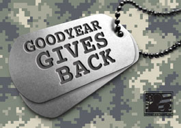 support our troops goodyear gives back dogtags