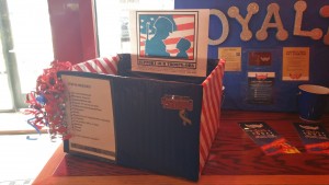 support our troops red robin box for donations