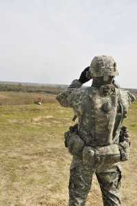 us soldier surveys terrain