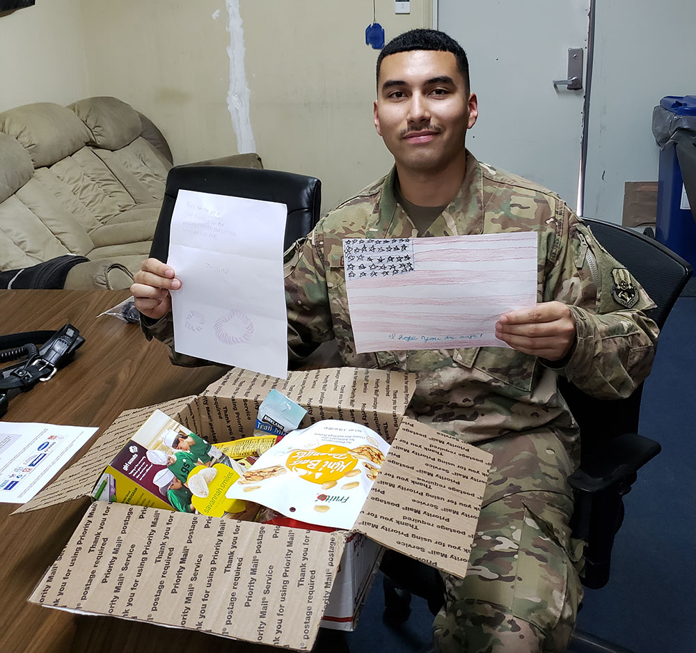 OCONUS, June 2019-Thank you so much for my care package!  ~~ Abraham [  ]   