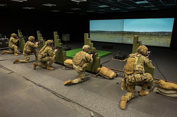 04 Army 2nd Cavalry Regiment Engagement Skills Trainer EST virtual combat marksmanship simulator Support Our Troops