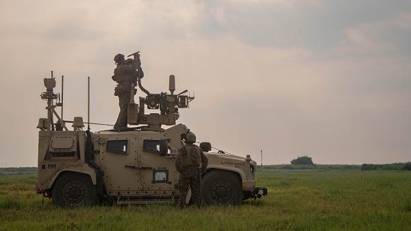 U.S. Marines with 3d Littoral Anti-Air Battalion, 3d Marine Littoral Regiment, 3d Marine Division, prepare a Marine Air Defense Integrated System for the Integrated Air Missile Defense training during Exercise Balikatan 25, at Naval Station Leovigildo Gantioqui, Philippines, April 25, 2025. Balikatan is a longstanding annual exercise between the Armed Forces of the Philippines and U.S. military designed to strengthen our ironclad alliance, improve our capable combined force, and demonstrate our commitment to regional security and stability. (U.S. Marine Corps photo by Sgt. Mitchell Johnson)