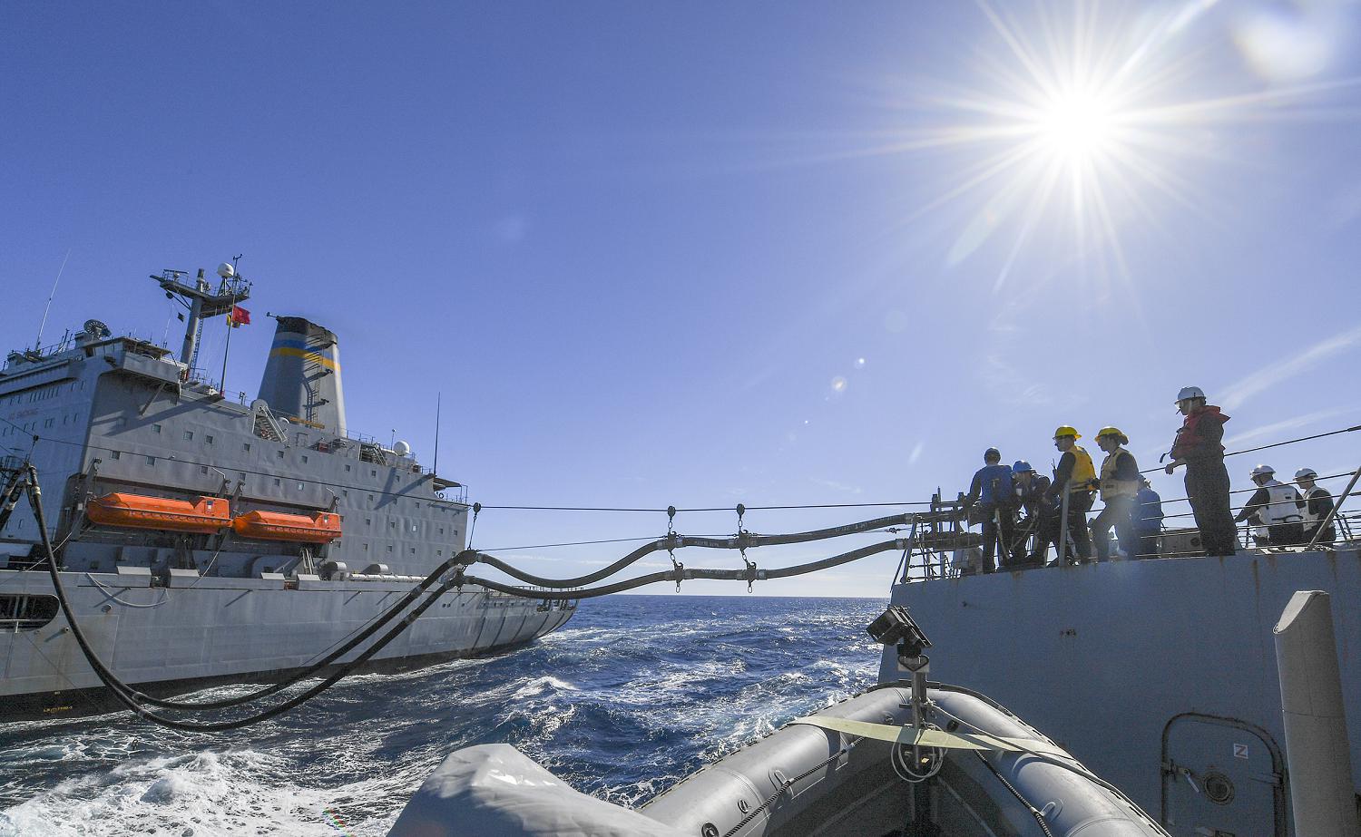 uss chafee replenishment at sea support-our-troops-org