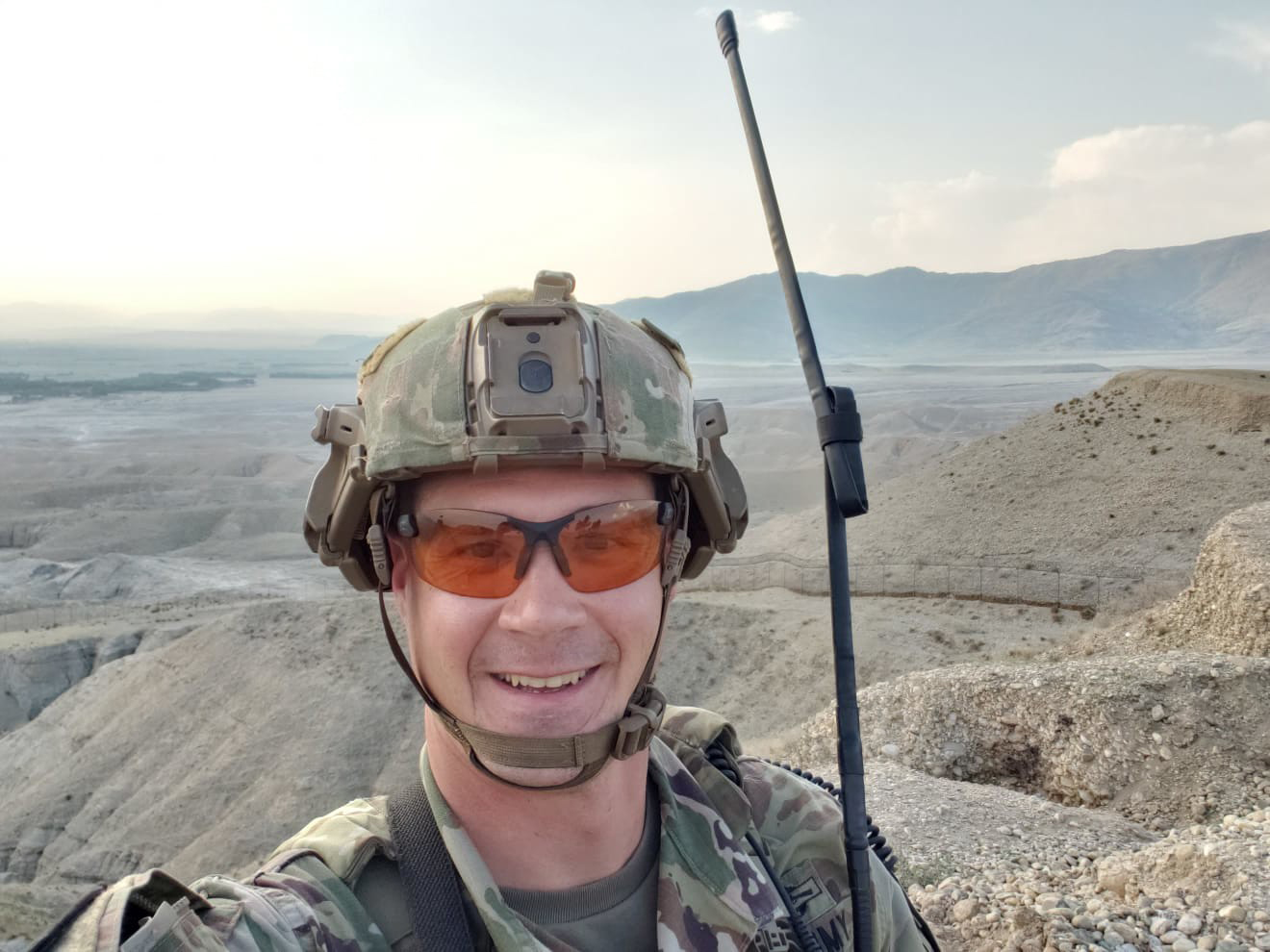 Staff Sgt. Benjamin Sieg, a quick reaction force squad leader in A Company, 1st Battalion, 128th Infantry, in Afghanistan. The 1st Battalion, 128th Infantry, deployed to Afghanistan in July 2019, and is acting as a “Guardian Angel” security element for the 3rd Security Force Assistance Brigade. (Photo by Courtesy)