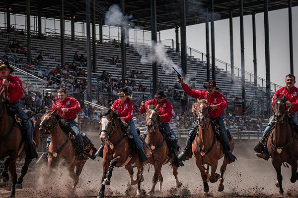 The 1st Infantry Division, Headquarters and Headquarters Battalion, Commanding Generals Mounted Color Guard attended the 127th annual Cheyenne Frontier Days in Cheyenne, Wyoming, July 26, 2024. The CGMCG uses this opportunity reach out to new communities through public events and cavalry demonstrations.