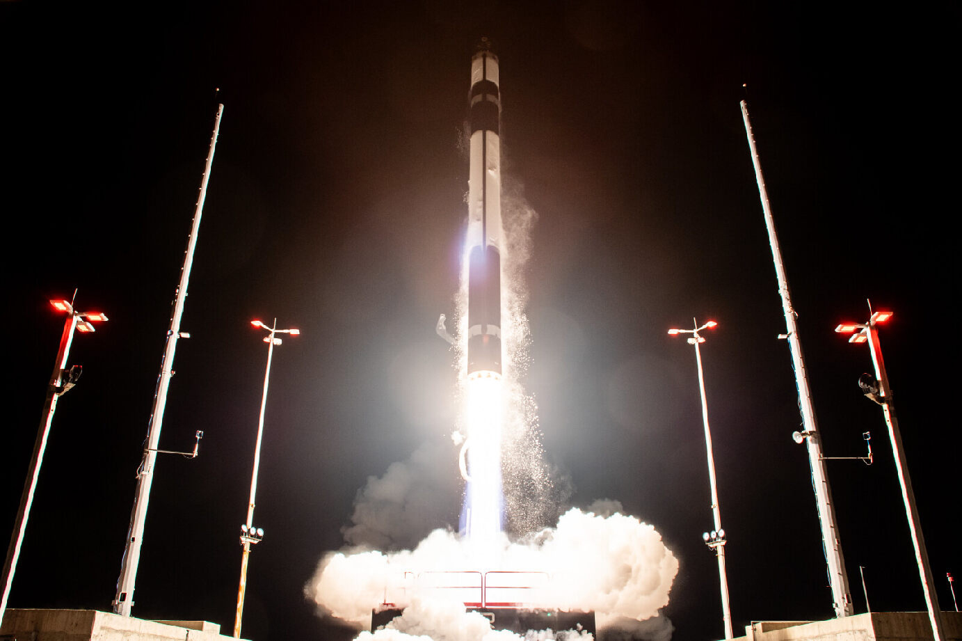 240321-N-ZZ999-1201 WALLOPS ISLAND, Va. (March 21, 2024) The National Reconnaissance Office successfully launched the NROL-123 mission aboard a Rocket Lab Electron rocket from Rocket Lab Launch Complex 2 at NASA’s Wallops Flight Facility on March 21. Payloads aboard NROL-123 included a Mola CubeSat from the Naval Postgraduate School (NPS). (Courtesy photo by Brady Kenniston / Rocket Lab)