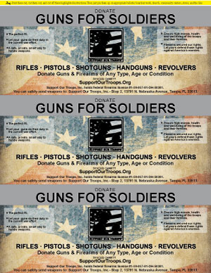 Support Our Troops 3 up GunsPoster