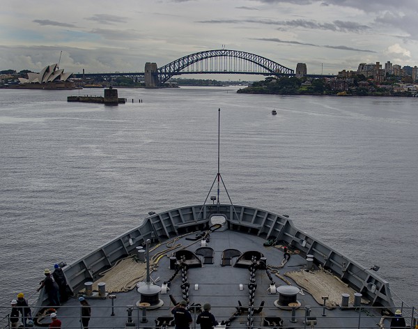 SUBMARINE TENDER FRANK CABLE ARRIVES IN SYDNEY AUSTRALIA – PROTECTING THE PACIFIC