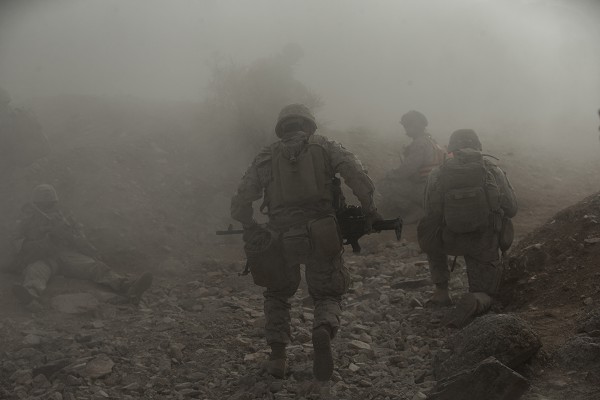Twenty-Nine Palms, CA. (October 3, 2022): In this photo by Marine Corporal Brian Bolin, Jr., U.S. Marines assault an objective using a Bangalore torpedo breach during realistic training at Marine Corps Ground Combat Center, California. From North Africa to Afghanistan, Americans have survived and thrived in desert environments.